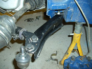 Rear axle fitted with spring and Spax shock